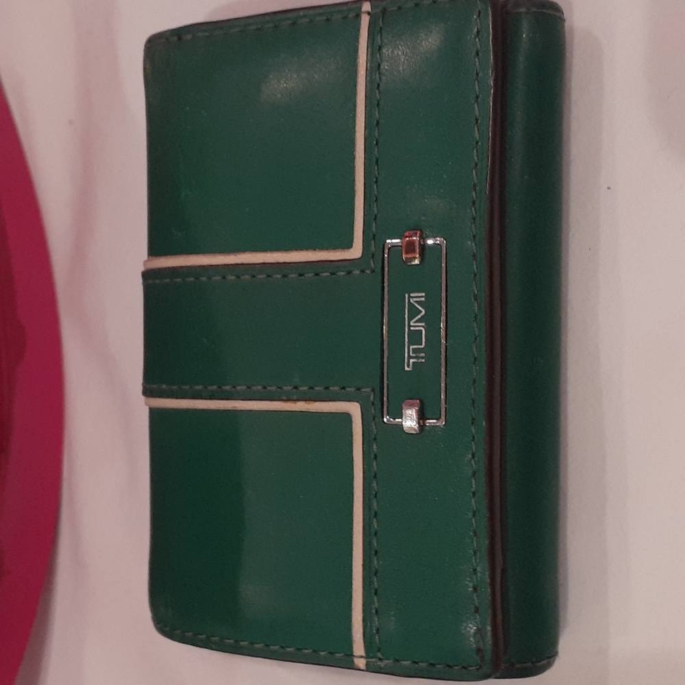 Tumi Green Leather Wallet